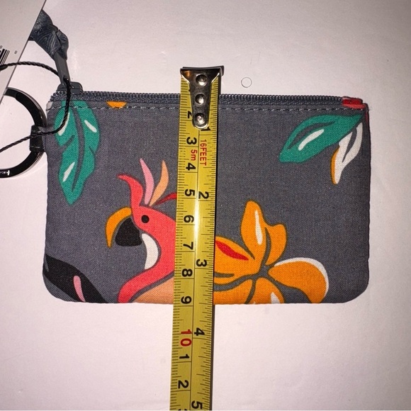 🆕 Vera Bradley Gray ID Holder with Colorful Floral Accents - Picture 3 of 4